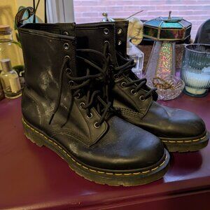 Dr. Martens 1460 8 eye lace up boots - with white paint damage, see photos